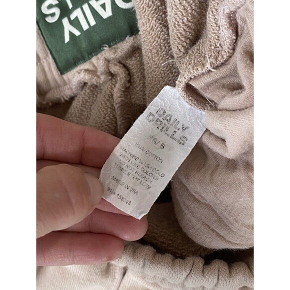 Daily Drills 100% Cotton Size XS/S Womens Wide Leg Tan High Waisted Sweatpants - Picture 7 of 11